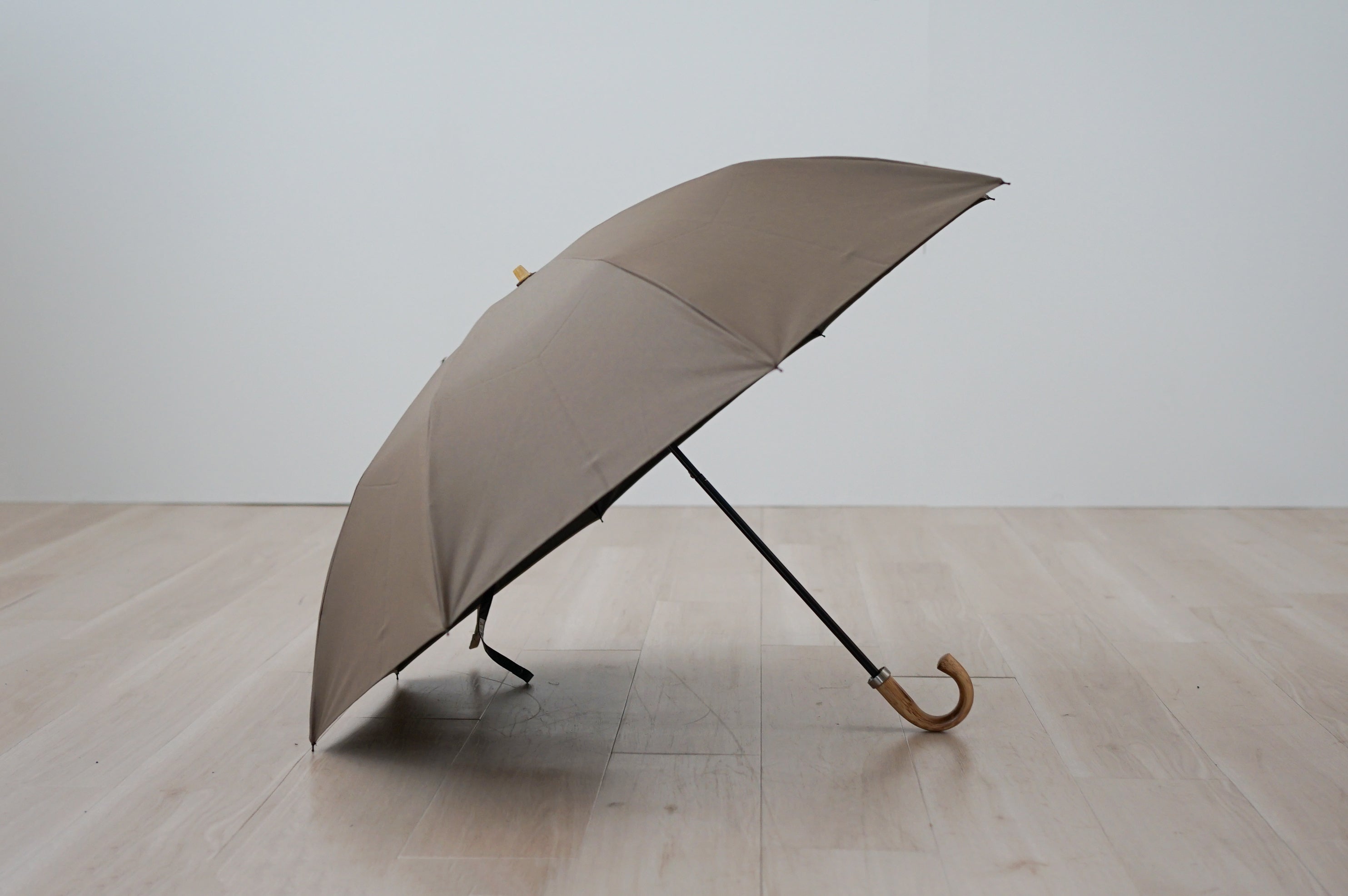 折りたたみ傘 メンズ 日傘・晴雨兼用傘 遮光・遮熱 2段折り 2way 小宮商店 Cotton Lawn Shade オリーブブラウン