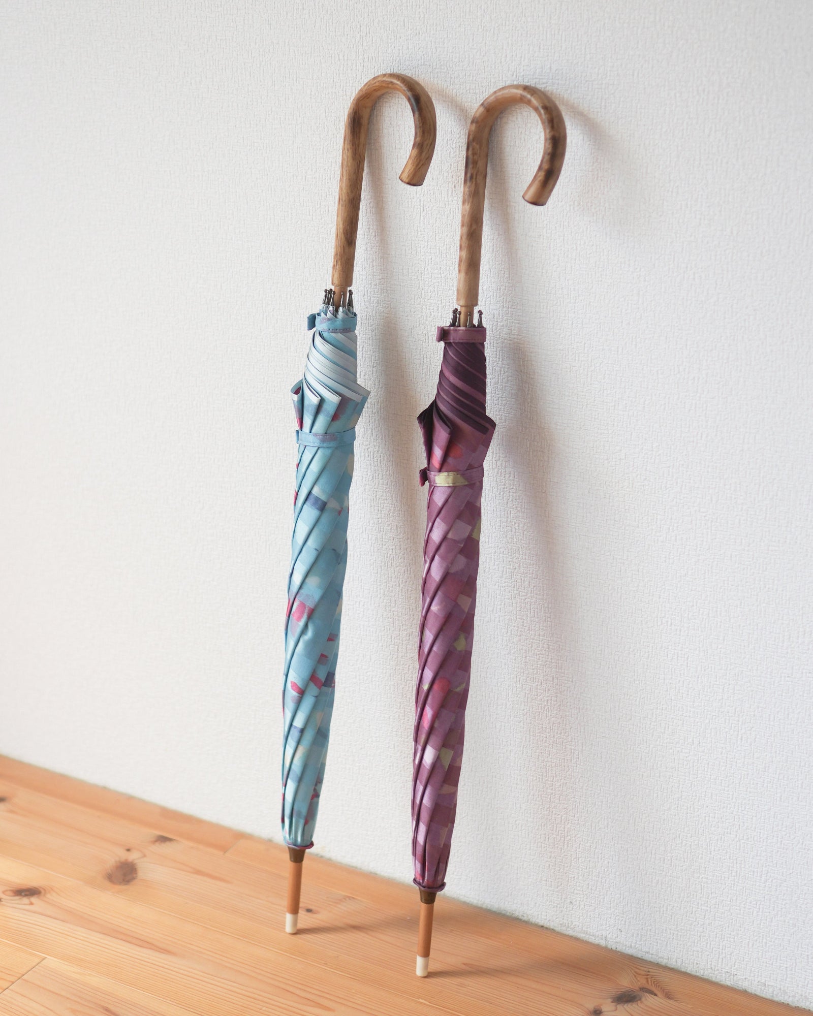 ボーダー フラワー 長傘 50cm 8本骨