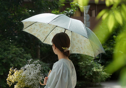 長傘 レディース 雨傘 まるで花束のような、裏ほぐし織の傘