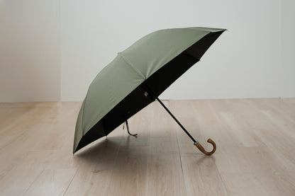 折りたたみ傘 メンズ 日傘・晴雨兼用傘 遮光・遮熱 2段折り 2way 小宮商店 Cotton Lawn Shade モスグリーン