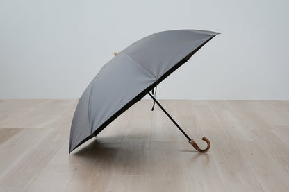 折りたたみ傘 メンズ 日傘・晴雨兼用傘 遮光・遮熱 2段折り 2way 小宮商店 Cotton Lawn Shade グレー