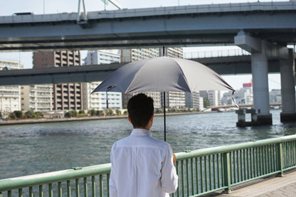 長傘 メンズ 日傘・晴雨兼用傘 UVカット率99.9％以上 遮光率99.99％以上 ×天然素材