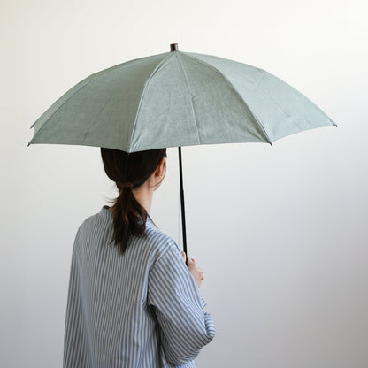 折りたたみ傘 レディース 天然繊維の日傘 遮熱加工・撥水加工を施した、涼しいリネンの日傘