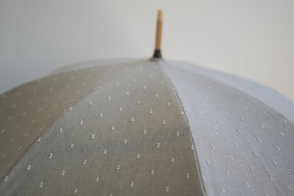 長傘 レディース 日傘・晴雨兼用傘 立体的なドット柄がかわいい、機能的な晴雨兼用傘
