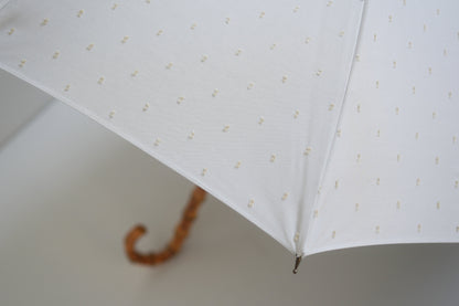 長傘 レディース 日傘・晴雨兼用傘 立体的なドット柄がかわいい、機能的な晴雨兼用傘