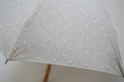 長傘 レディース 日傘・晴雨兼用傘 立体的なドット柄がかわいい、機能的な晴雨兼用傘