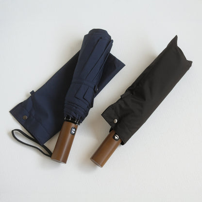 折りたたみ傘 メンズ 雨傘 ボタンを押すだけで開閉ができる「自動開閉」のハンドル