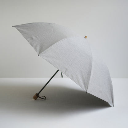 折りたたみ傘 メンズ 晴雨兼用傘 遮光・遮熱 2段折り 小宮商店 Chambray Shade ライトグレー