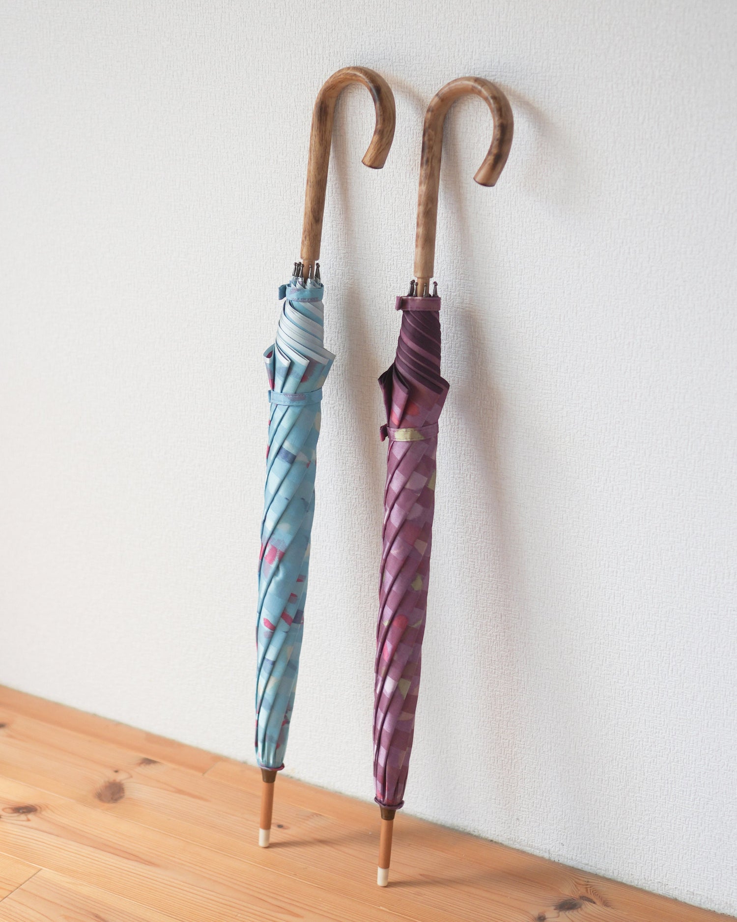 ボーダー フラワー 長傘 50cm 8本骨