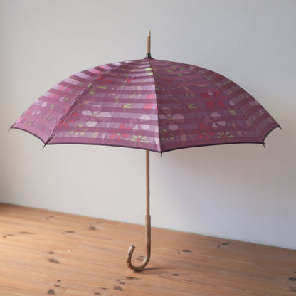 ボーダー フラワー 長傘 50cm 8本骨