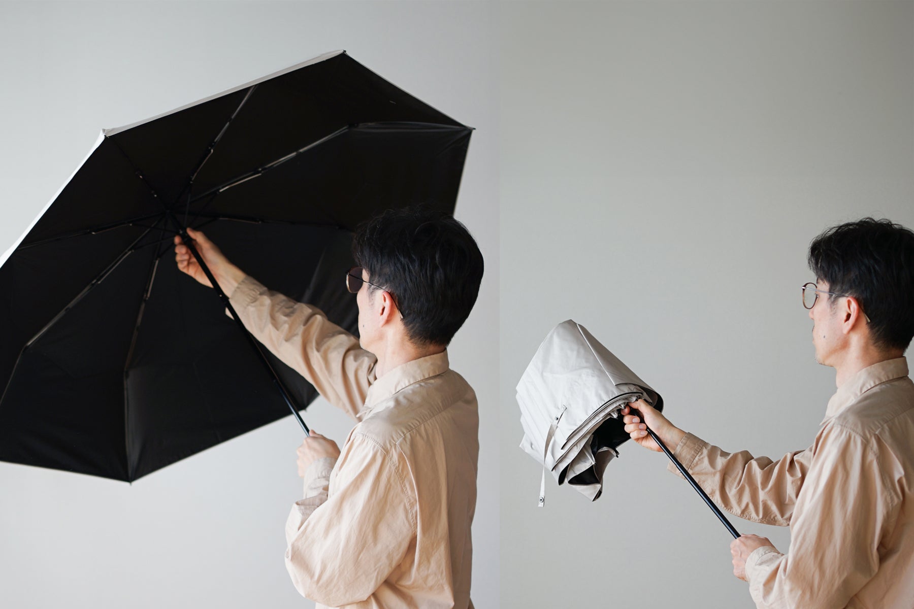 晴雨兼用カーボン ラクラク開閉 65cm