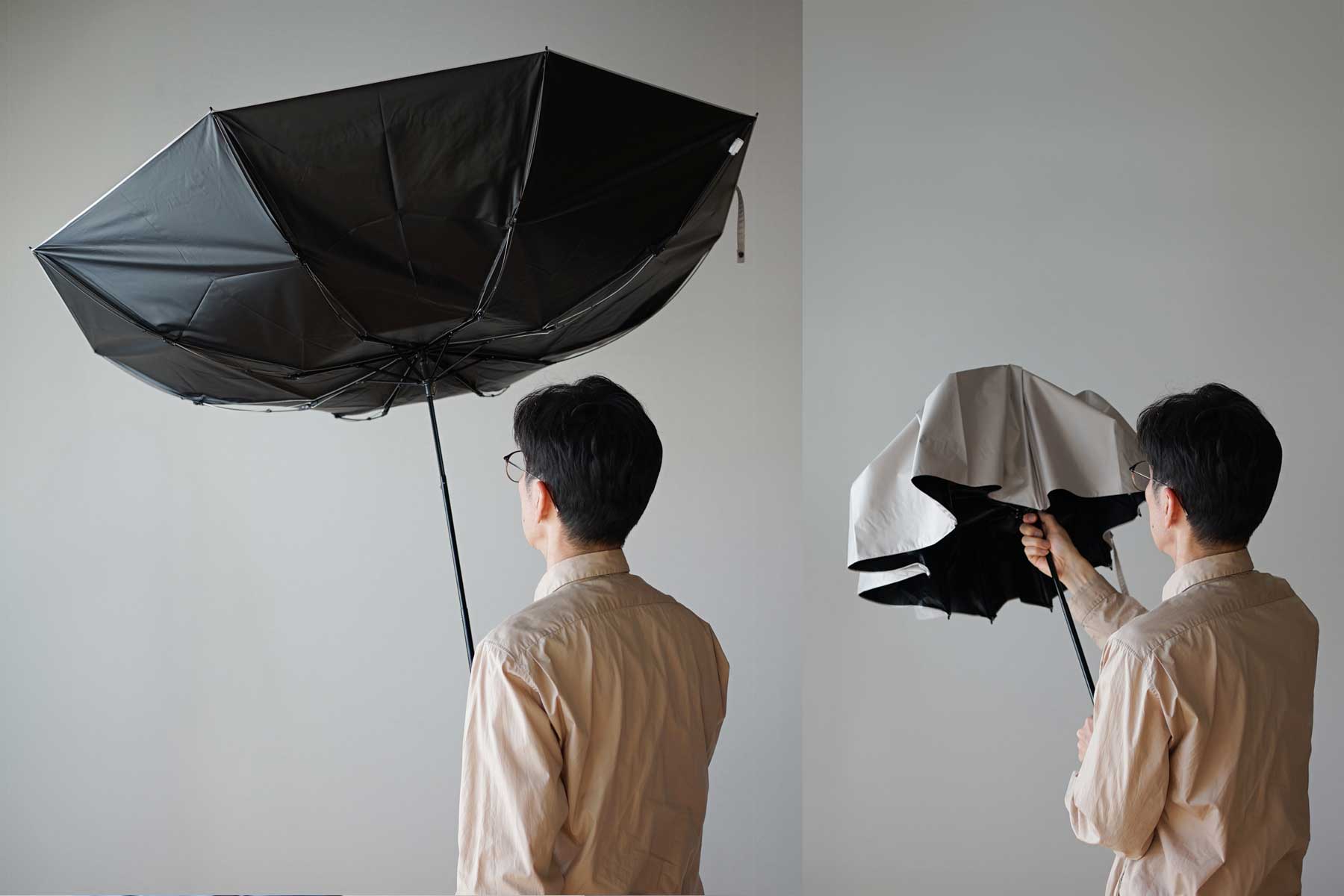 晴雨兼用カーボン傘 ラクラク開閉 70cm