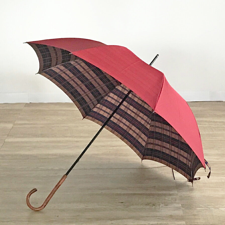 [Best Price] Plaid Long Umbrella 60cm 8 Ribs