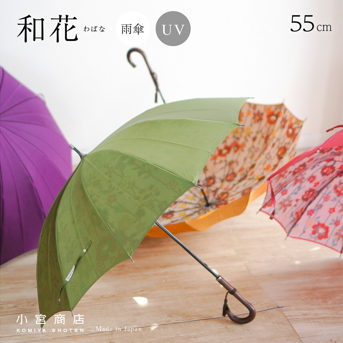 An all-weather umbrella (long umbrella) featuring a gorgeous